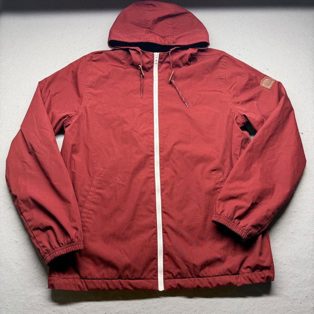 Element Jacket Mens XL Red Wolfeboro Collection Hooded Full Zip Windbreaker